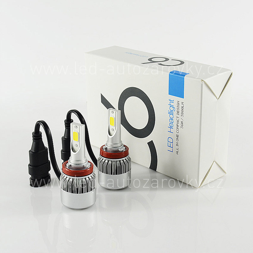 Akce - C6 LED headlight H8 6000k 36w/3800lm 12v