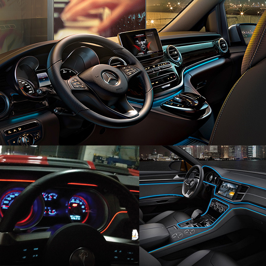 Svítící elektrický kabel - drát, 100cm, barva žlutá  12V