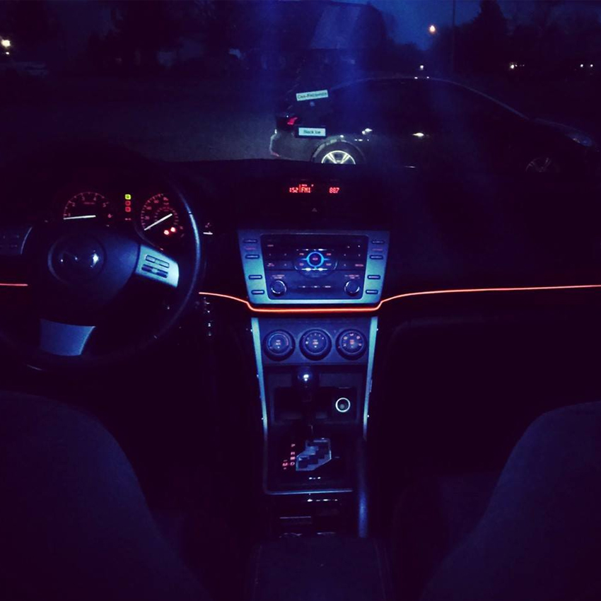 Svítící elektrický kabel - drát, 3m, barva růžová 12V