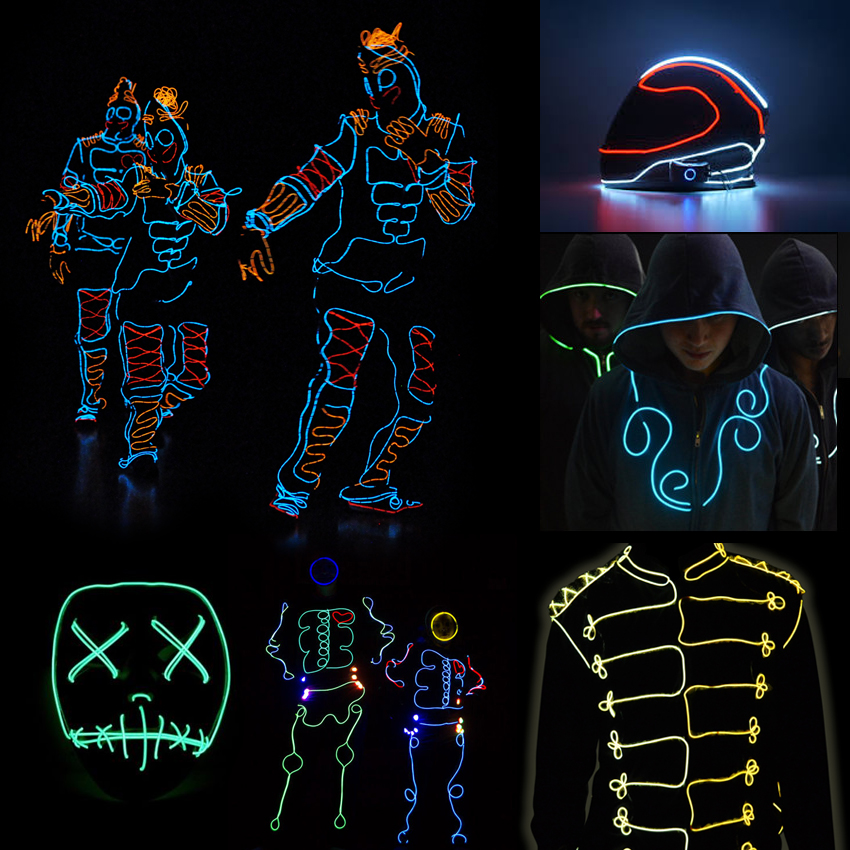 Svítící elektrický kabel - drát, 3m, barva růžová  12V