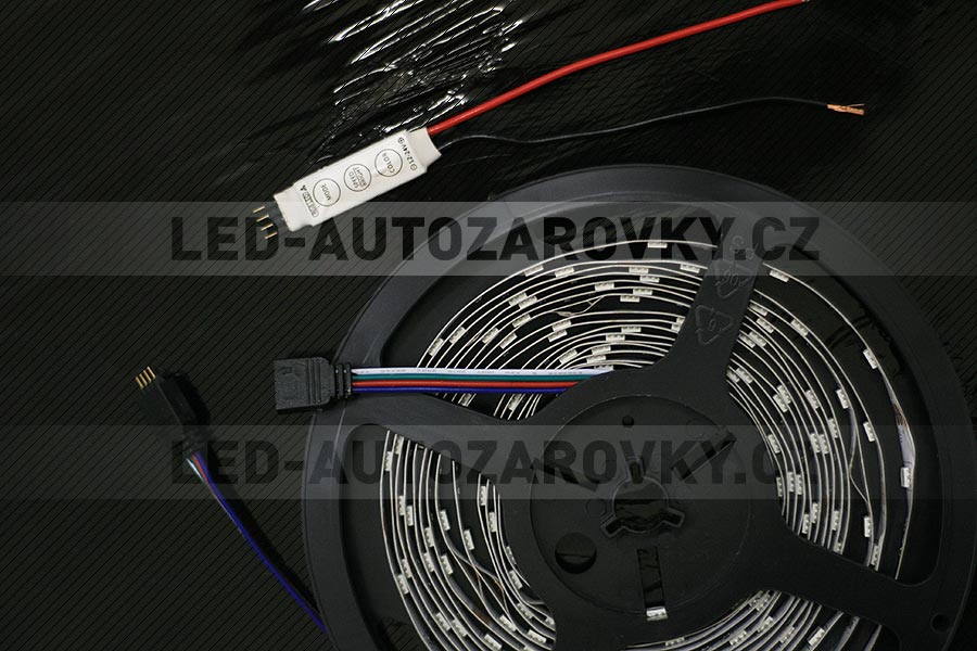 VÝPRODEJ - LED pásek 5m, 7-barevný(RGB) - ZDROJ ZDARMA!