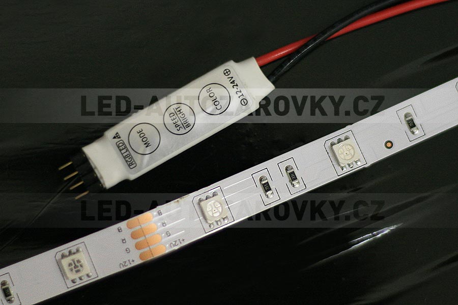 VÝPRODEJ - LED pásek 5m, 7-barevný(RGB) - ZDROJ ZDARMA!