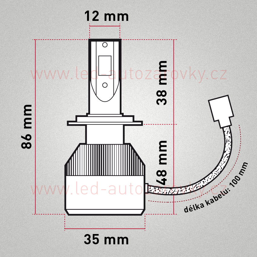 Výprodej - C6 H1 LED headlight 6000k 36w/3800lm 12v