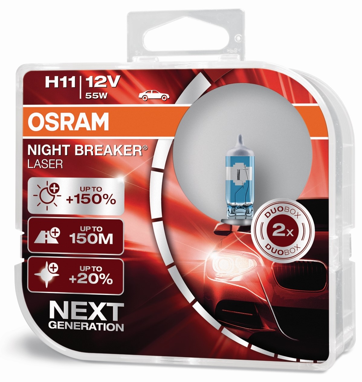 Osram H11 Night Breaker Silver +100% PGJ19-2 12V 55W 2ks 64211NBS-HCB