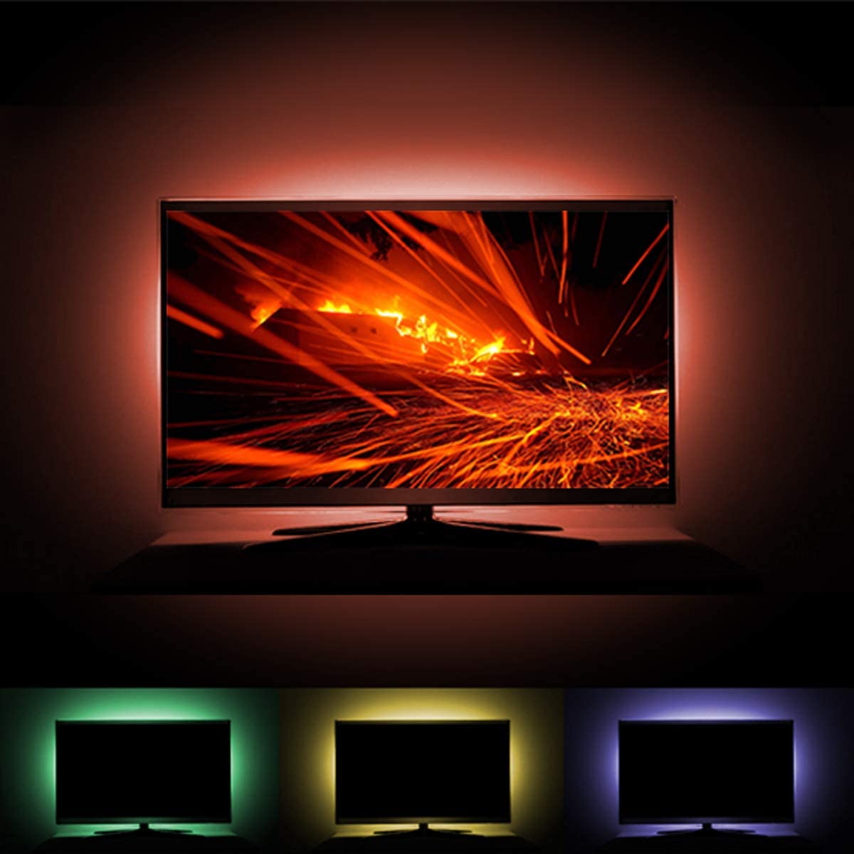 LED RGB pásek za TV a PC, délka 2x1,5m