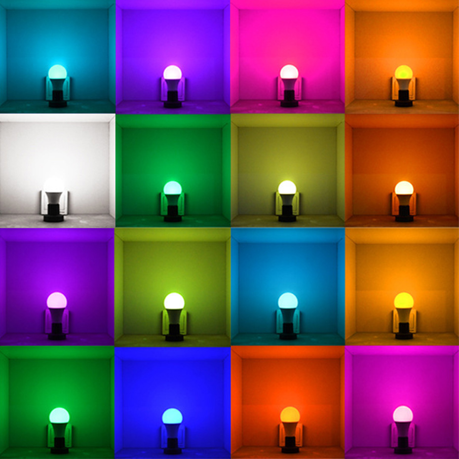 LED RGB žárovka E27 7W 2v1 s dálkovým ovladačem