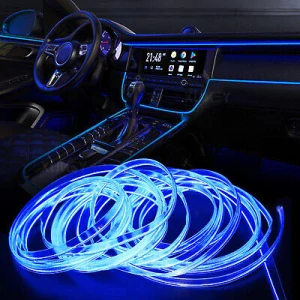 Akce - svítící LED drát, 3m, modrá barva, 12V
