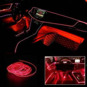 Akce - svítící LED drát, 3m, červená barva, 12V