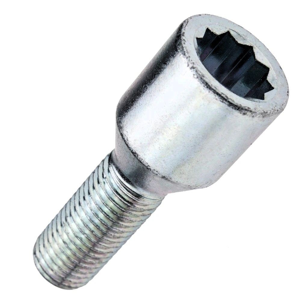Kolový šroub M12x1,25x42, kužel s vnitřním mnohohranem, průměr hlavy 20, pozink