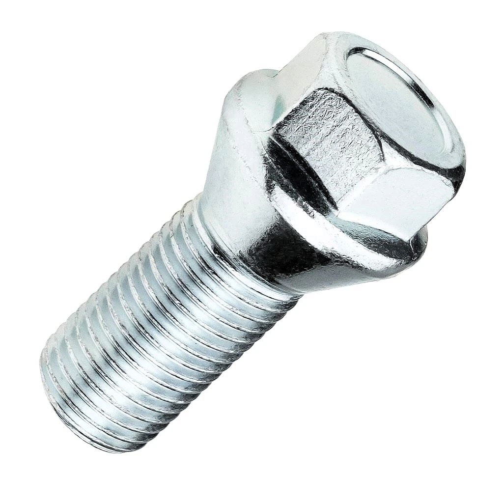 Kolový šroub M14x1,5x21mm, kužel 60° s krátkou hlavou, klíč 17, pozink, BIMECC