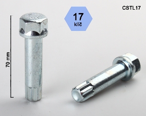 Klíč pro kolové šrouby a matice s vnitřním mnohohranem, hlava klíče 17mm