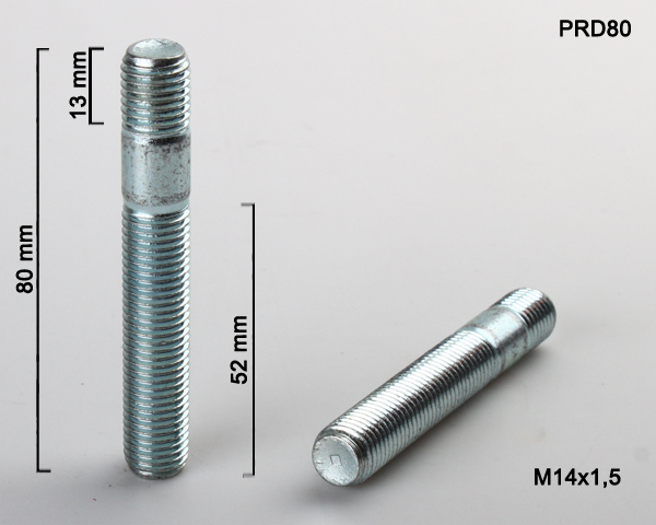 Kolový Svorník M14x1,5x50+15mm, oboustranný závit, celková délka 80mm