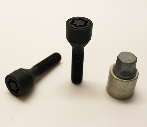 Zajišťovací šrouby SICUSTAR M14x1,25x45mm, kužel, klíč 17, černé