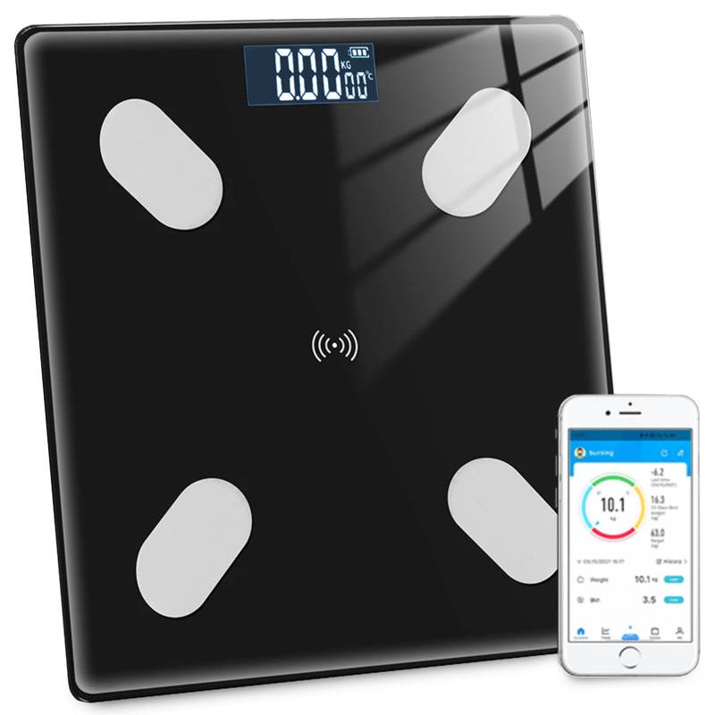Bluetooth chytrá osobní váha s teploměrem a LED displejem do 180kg