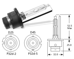 Náhradní výbojka xenon Lucas D2S 4300K do originálních světlometů
