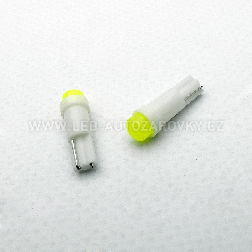 LED žárovky 12V - osvětlení přístrojové desky, bílá, T5/12V/1,2W, sada 2ks