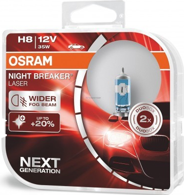 Osram H8 Night Breaker Laser +150% PGJ19-1 12V 35W 2ks 64212NL-HCB