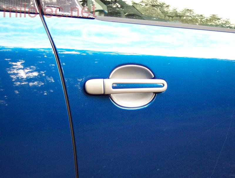 AKCE: Kryty klik - oválný otvor, stříbrné matné (4+4ks bez zámku) - Škoda Octavia II. Facelift