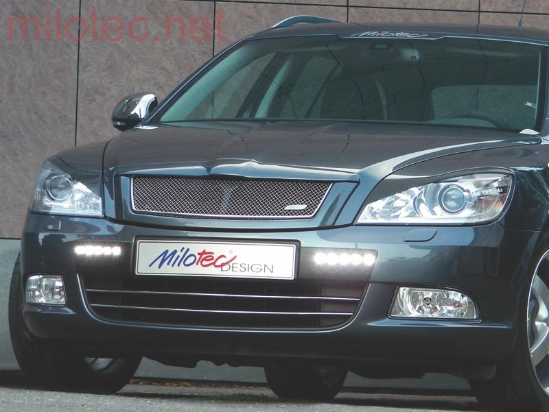Kryty světlometů (mračítka) "Bad look", černý - Škoda Octavia II. Facelift