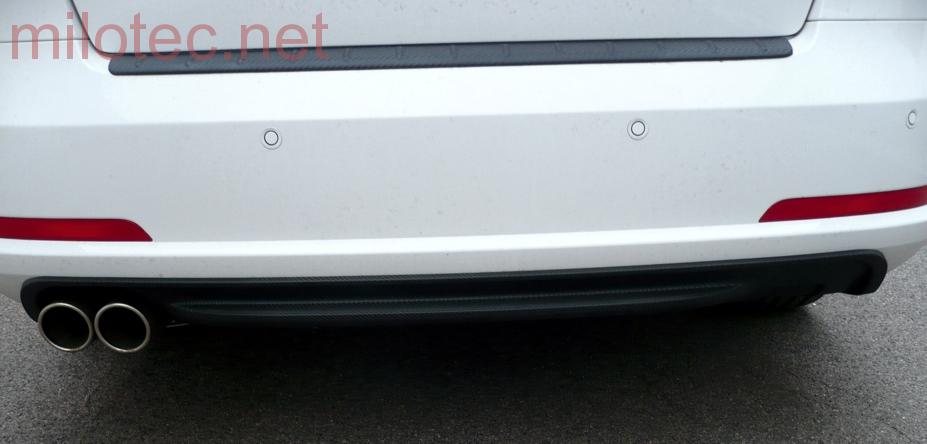 Difuzor zadního nárazníku, černý lesklý "klavírlak" - Škoda Octavia II. RS