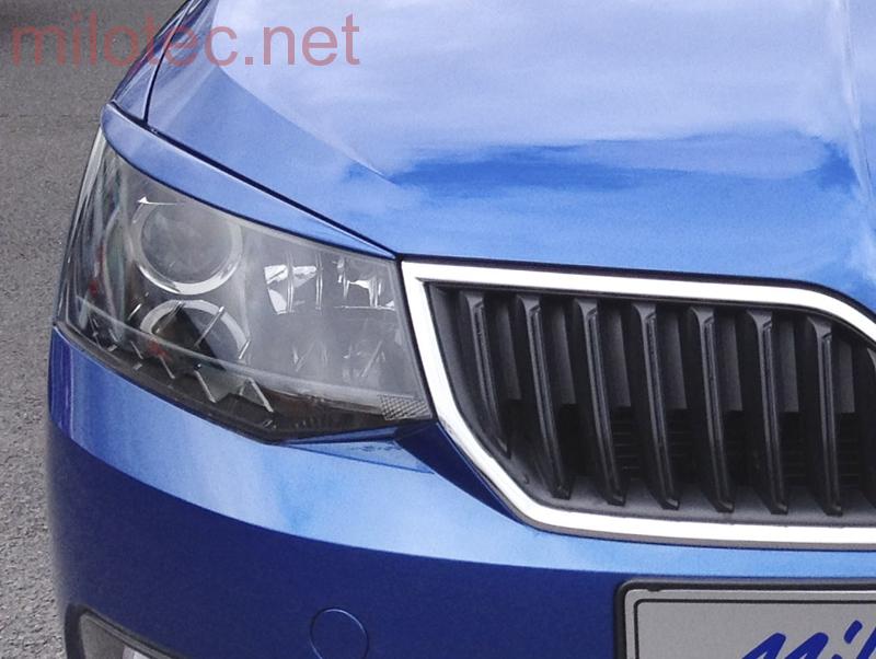 Kryty světlometů (mračítka), černý lesklý "klavírlak" - Škoda Fabia III.