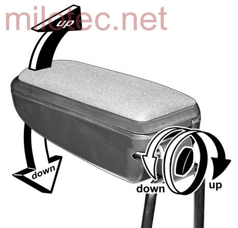 Loketní opěrka, černý semiš - Škoda Fabia II.