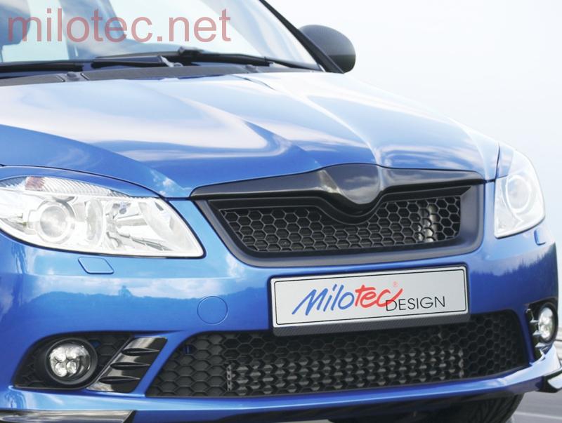 Překryty předního nárazníku, černý lesklý "klavírlak" - Škoda Fabia II. RS Facelift