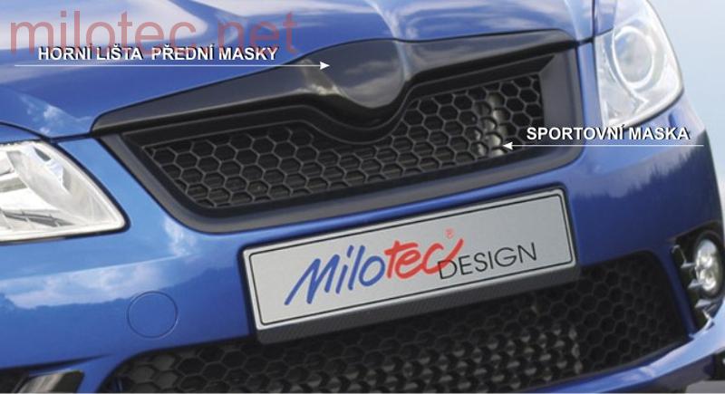 Sportovní maska s černou mřížkou - Škoda Fabia II. Facelift Lim./Combi