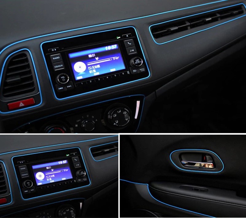 Dekorační ozdobná páska do auta, 5m modrá