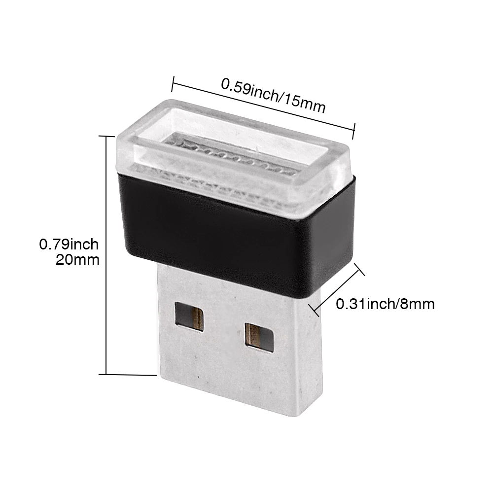 Mini USB LED světlo, barva bílá