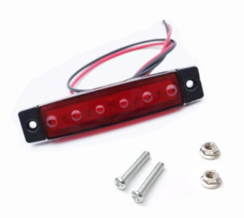 4x LED poziční obrysové světlo 12/24V 6SMD, červené