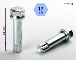 Klíč pro kolové šrouby a matice s vnitřním mnohohranem, hlava klíče 17mm