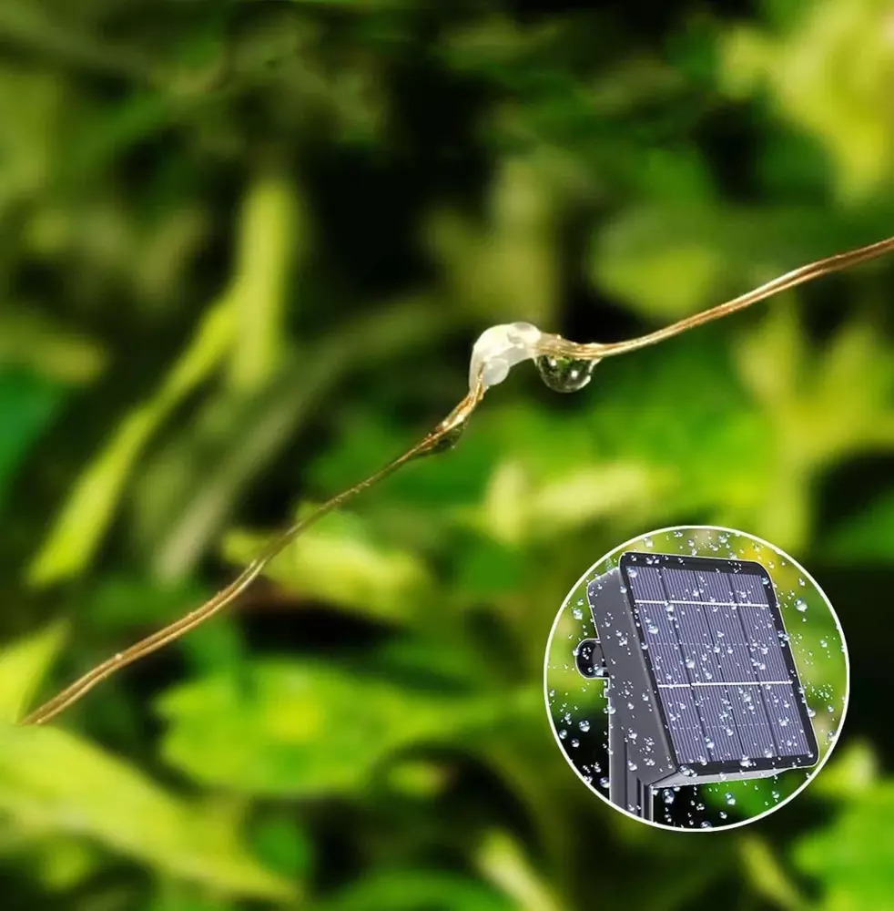 LED solární zahradní girlanda 10m - venkovní osvětlení, studená bílá 100 LED