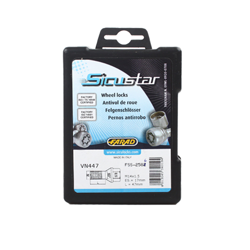 Zajišťovací šrouby SICUSTAR M14x1,5x47mm, kužel, klíč 17