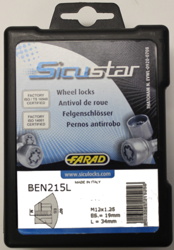 Zajišťovací matice SICUSTAR M12x1,25mm, kužel, zavřená, klíč 19, černé