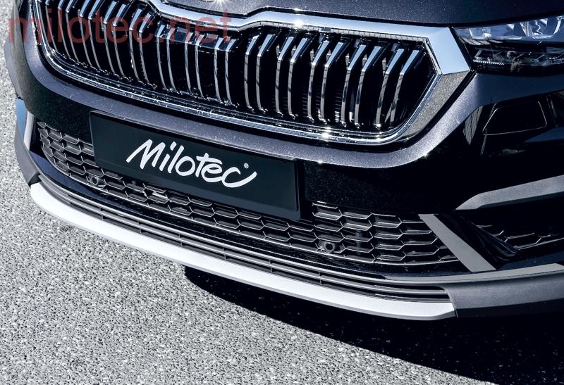 Díly do předního nárazníku, černý lesklý "klavírlak" - Škoda Kodiaq Facelift 2021–›