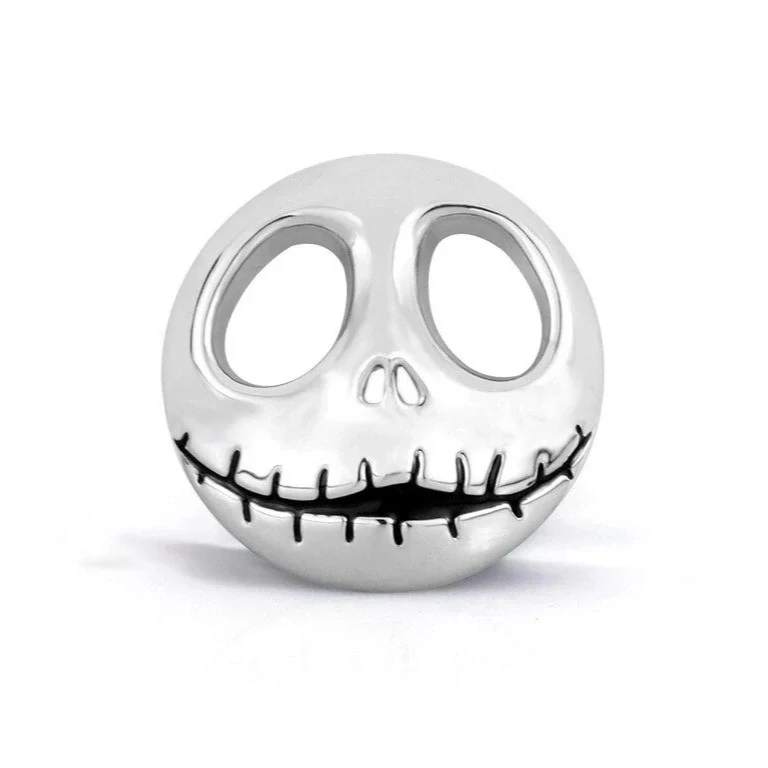 Sada 10ks samolepka 3D Pumpkin - Skull, barva chrom - vhodná na auto, motorku, na nábytek, na sešit