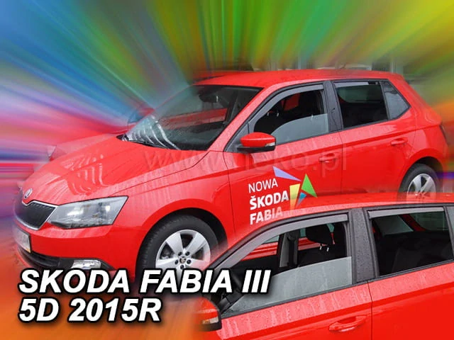 Ofuky oken Škoda Fabia III. 2014-, + zadní