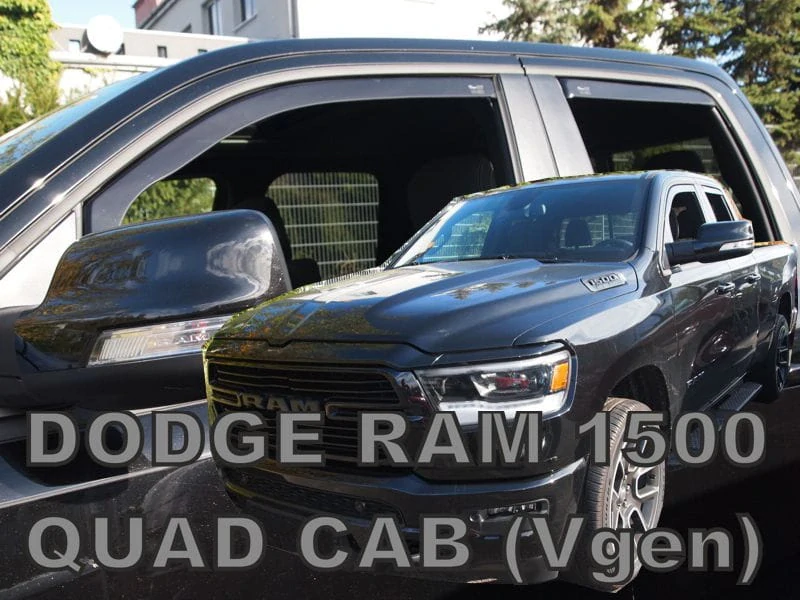 Ofuky oken Dodge Ram 1500 2019-, Quad Cab, + zadní
