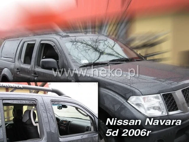 Ofuky oken Nissan Navara 2005-2014, Double cab, + zadní