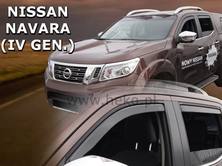 Ofuky oken Nissan Navara 2014-, + zadní