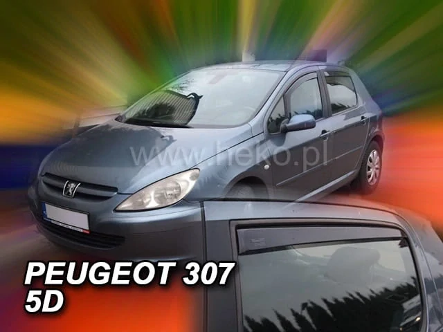 Ofuky oken Peugeot 307 2001-2011, htb, + zadní