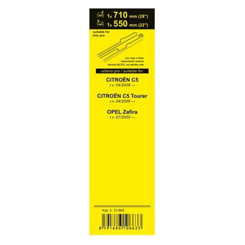 VÝPRODEJ: Stěrače FLAT SET 710+550mm
