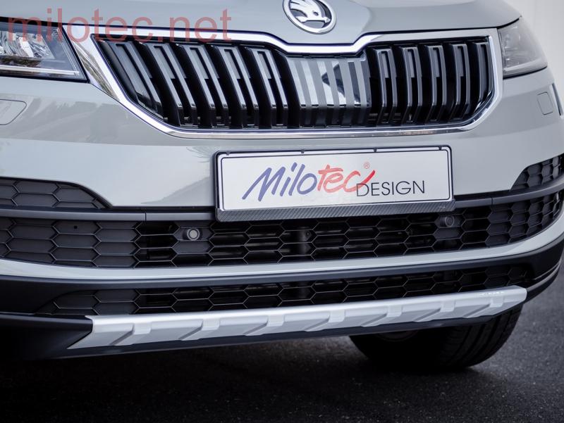 Ochranná lišta předního nárazníku, stříbrná matná - Škoda Karoq