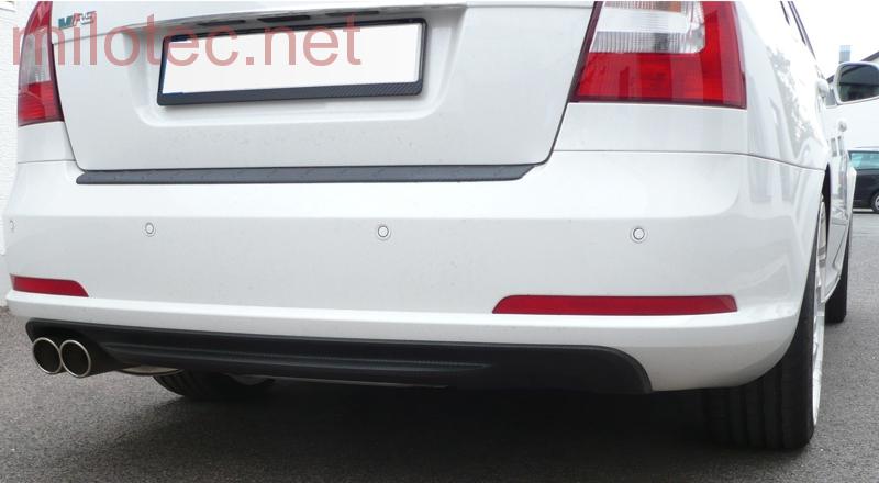 Difuzor zadního nárazníku, černý lesklý "klavírlak" - Škoda Octavia II. RS Facelift