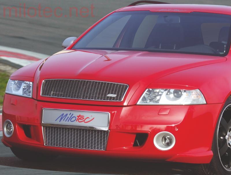 Rámečky mlhových světel, stříbrné matné - Škoda Octavia II. RS/Scout