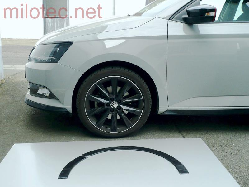 Lemy blatníků, černý lesklý "klavírlak" - Škoda Fabia III. Combi