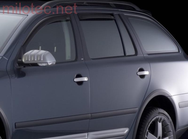 Kryty klik plné, stříbrné matné (4+4ks dva zámky) - Škoda Fabia II.