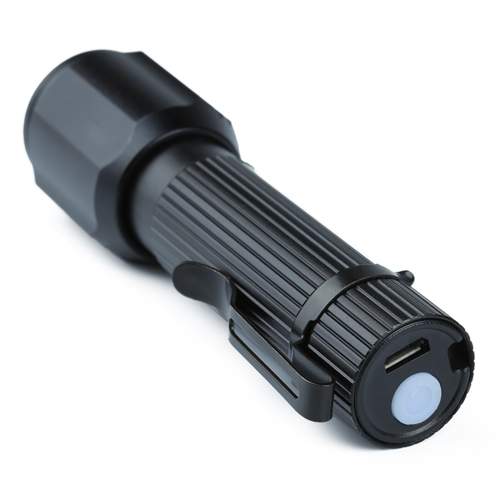 Malá XPE Q5 CREE + COB LED svítilna - baterka s vestavěnou nabíjecí baterií, 800lm + pouzdro