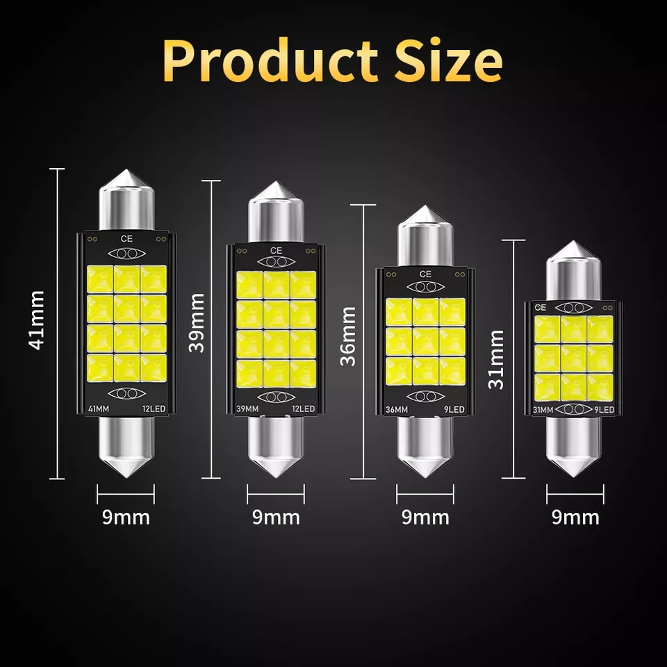 CAN-BUS sufitka bílá, 12 SMD LED, 39mm, 1ks